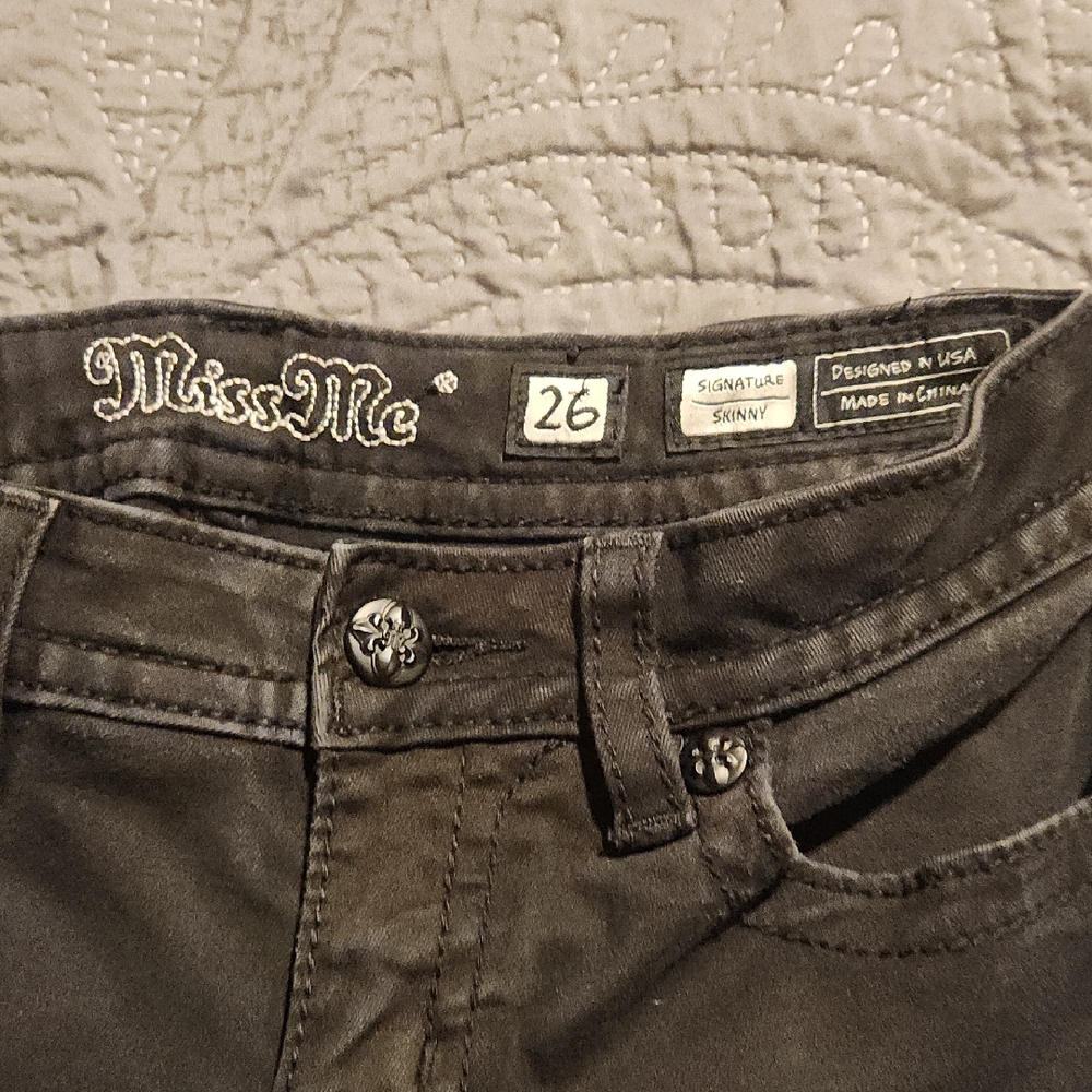 Miss Me Charcoal Denim Pants